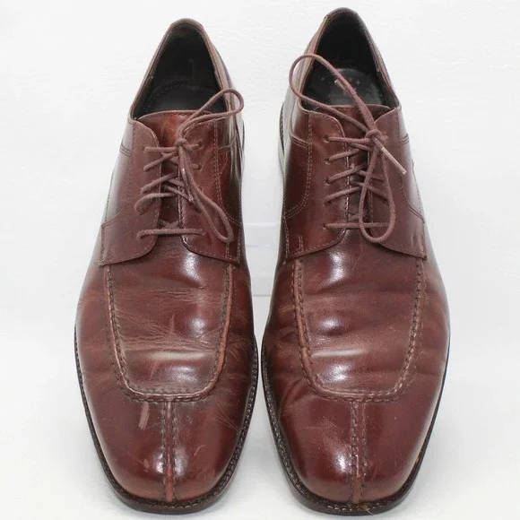 Cole Haan Mens Brown Leather Split Toe Derby Shoes C04717 Size 10 M - Picture 7 of 12